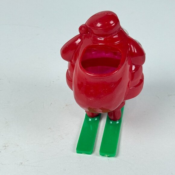 Vintage Rosbro Plastic Snowman Santa Planter Duo Skier Christmas Display Decor - Picture 11 of 14